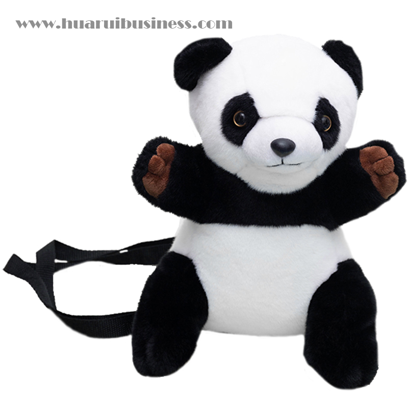 rygsæk med blød panda, skulderboks