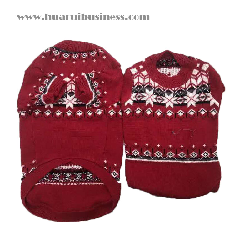 strikkehundesweater, hunde julesweater, sweater til kæledyr vinterstrikketøj varmt tøj, acryl-nitted selskabstøj